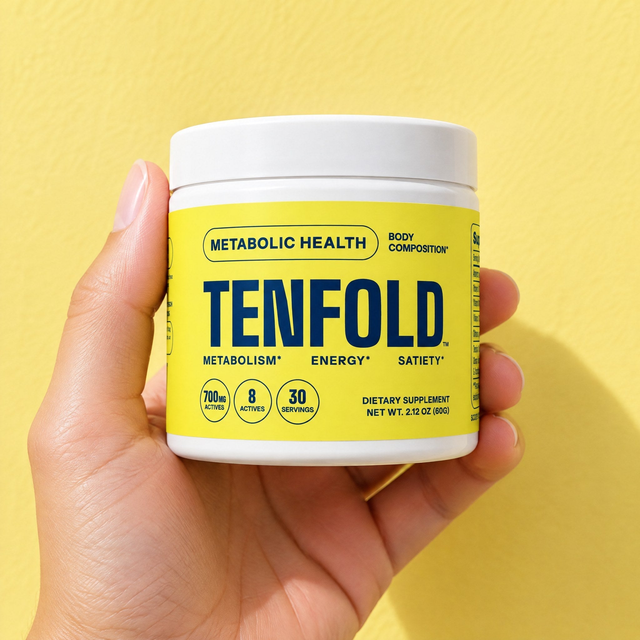 Hand holding Tenfold tub